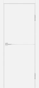 Межкомнатная дверь P-19 AL молдинг Белый матовый
