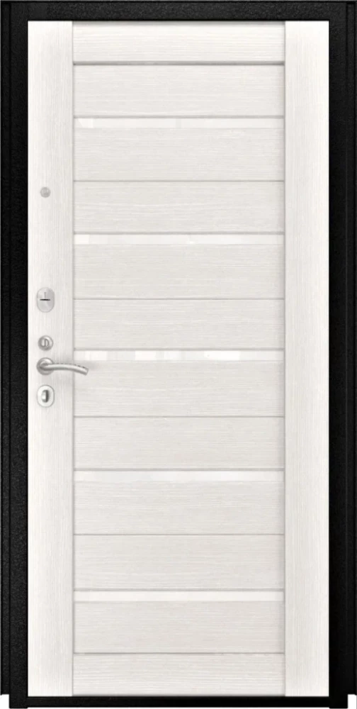 Входная дверь ДвериПРО Модель L-46 СБ-1 (лак. белое, 16мм, беленый дуб) DPRO197031 внутренняя сторона