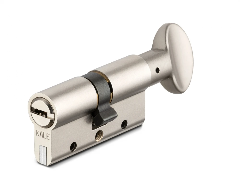 Фото Цилиндровый механизм с вертушкой 164 DBM-E/80 (35+10+35) mm никель 5 кл.