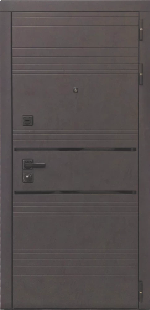 Входная дверь ДвериПРО L-43 СБ-1 (ст. белое, 16мм, капучино) DPRO196892 внешняя сторона